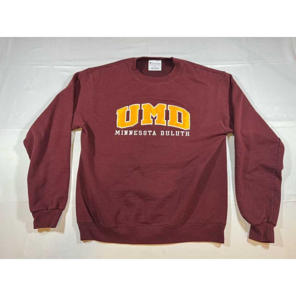 UMD Minnesota Duluth Maroon and Gold Collegiate Crewneck Sweatshirt Medium